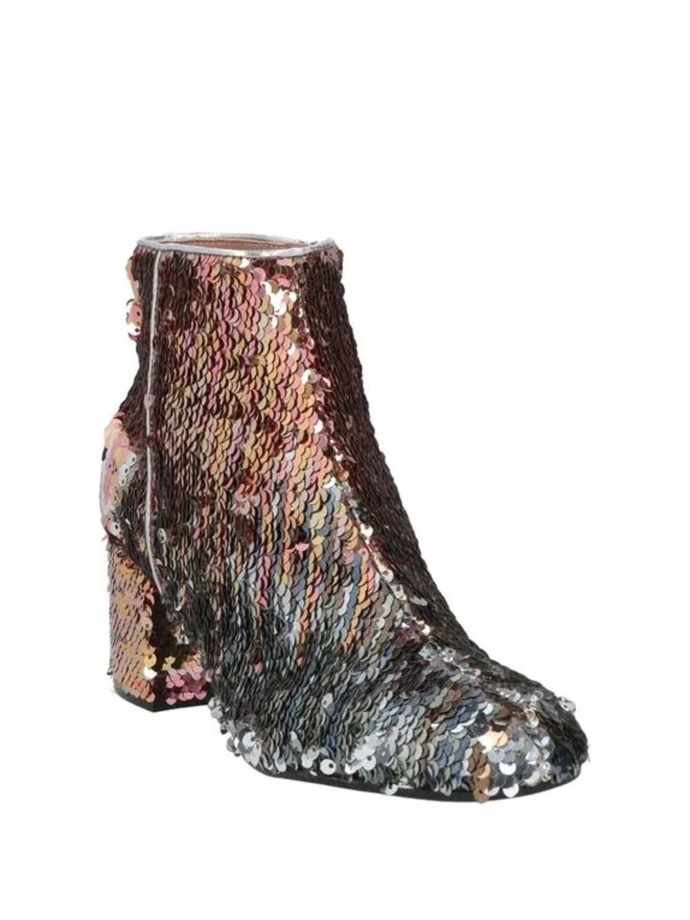 Pollini Sequin Block Heel Ankle Boot - Multicolor size 39 US 8.5